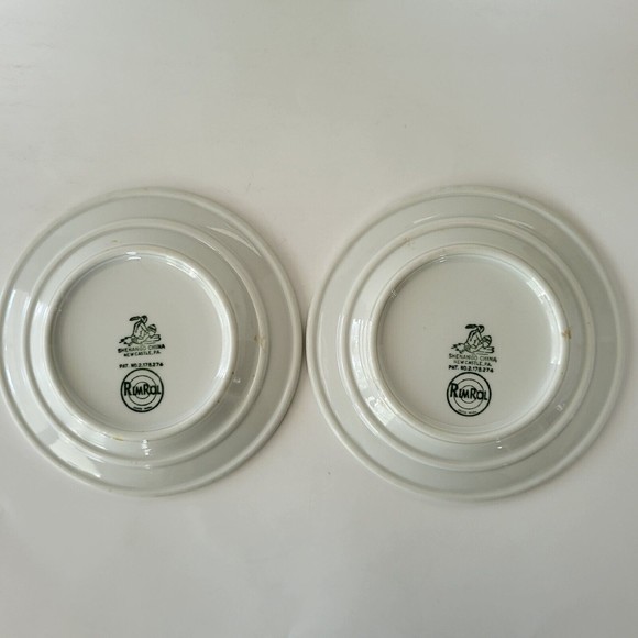 2 Vintage Shenago China RimRol Blue Edgemere Dessert Bread and Butter Plates - Picture 3 of 4